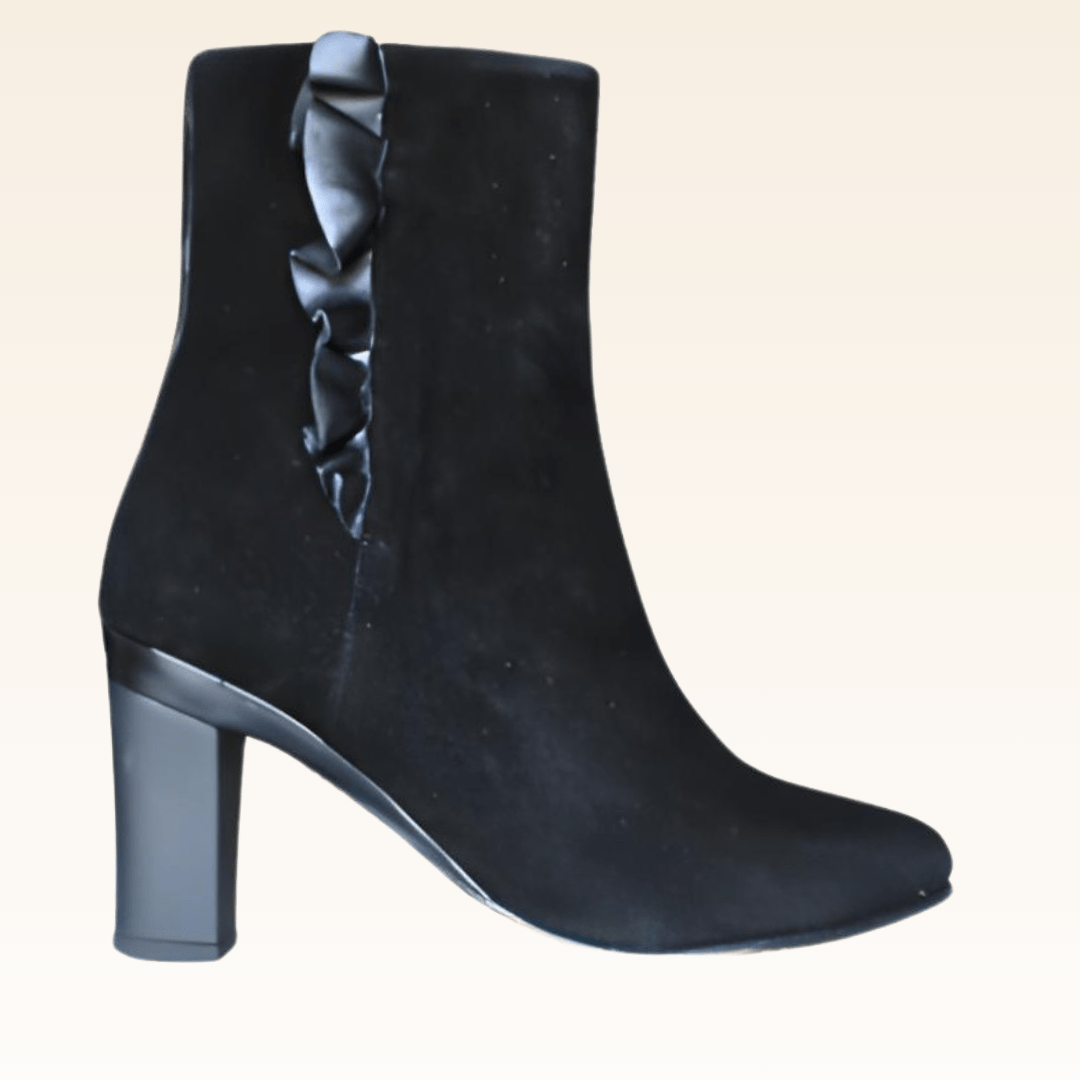 Charida Bottine Velours Noir - Tanya Heath Paris