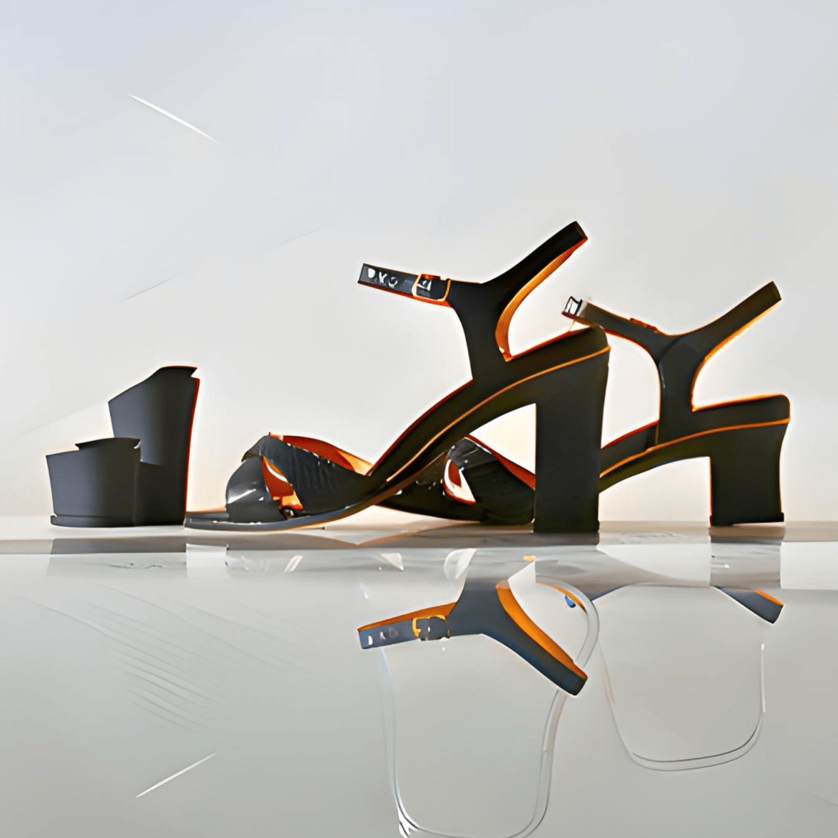 Coffret Franken - Christelle Noir et deux pairs de talons amovibles - Tanya Heath Paris