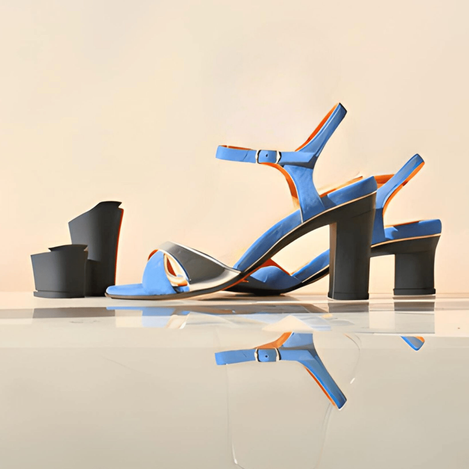 Coffret Franken - Christelle Velours Jean et deux paires de talons ajustables - Tanya Heath Paris