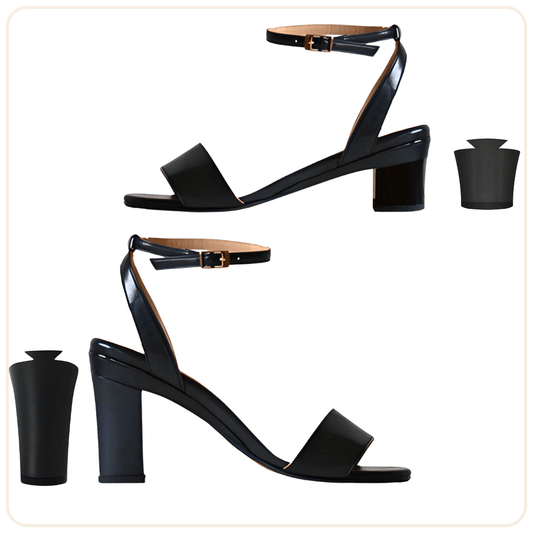 Coffret Mia Noir avec deux paires de talons - Tanya Heath Paris