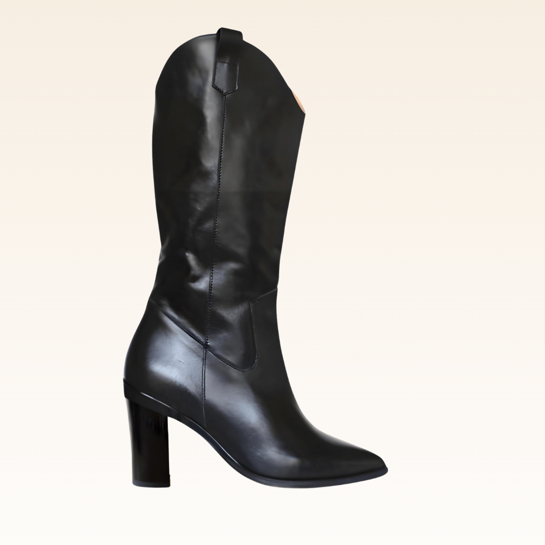 Pearl Bottes santiags Agneau Noir - Tanya Heath Paris
