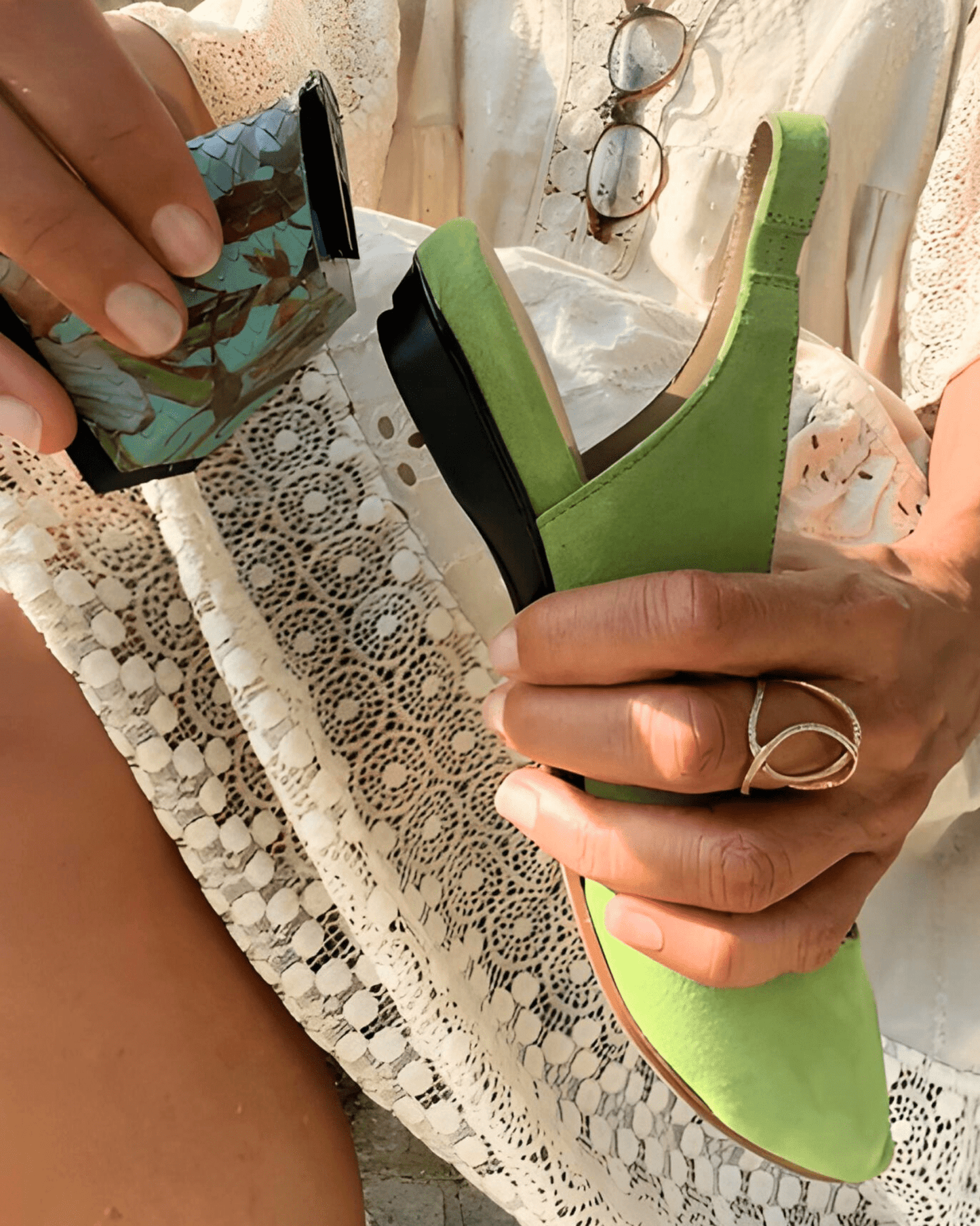 Sophie Slingback Pistache - Tanya Heath Paris