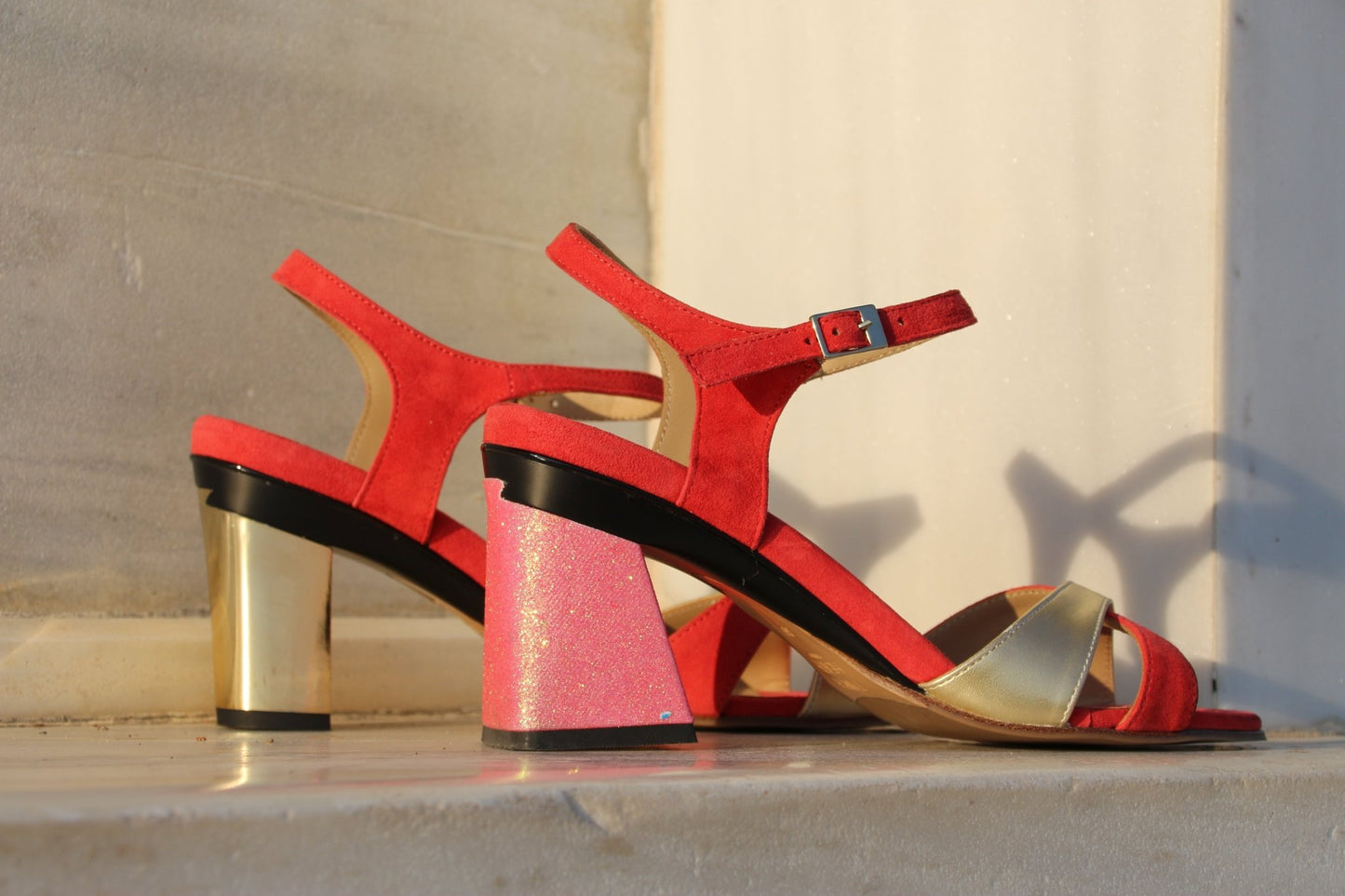 Christelle Sandale Rouge Cerise - Tanya Heath Paris