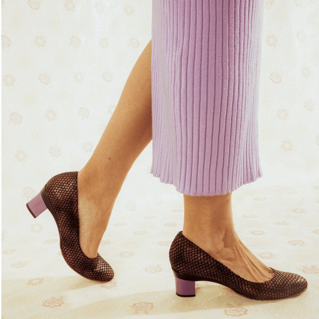 chaussures petits talons amovibles cuir