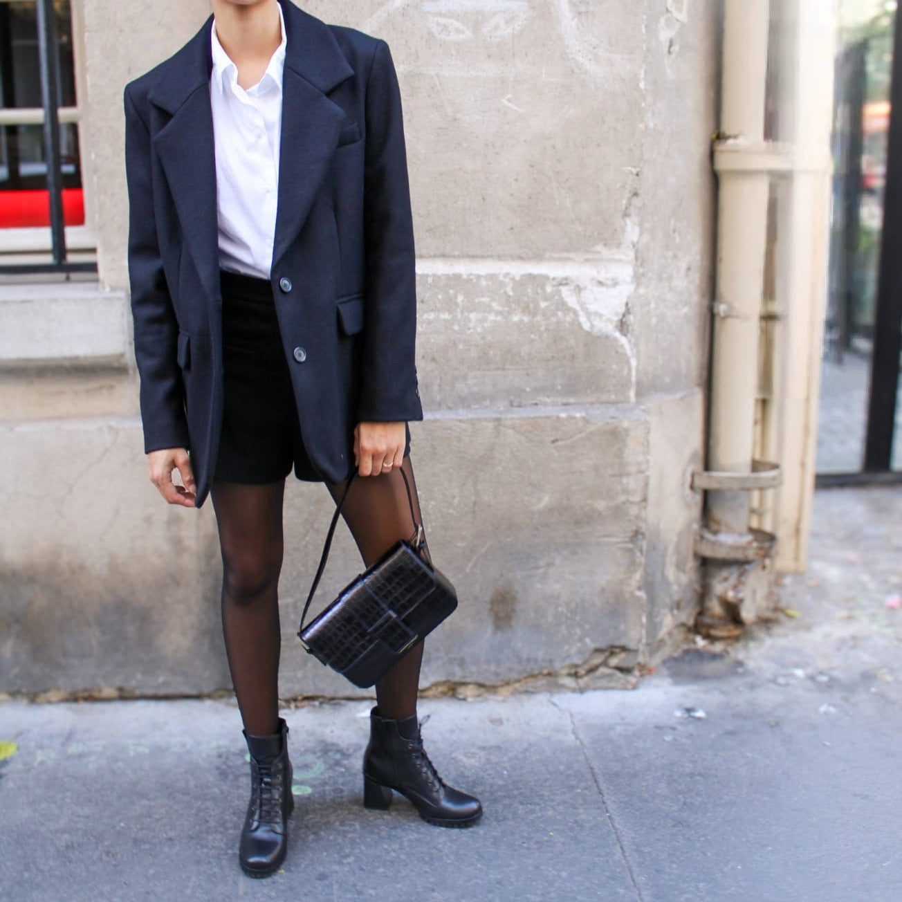 Eugenie Bottines à Lacets Noir - Tanya Heath Paris