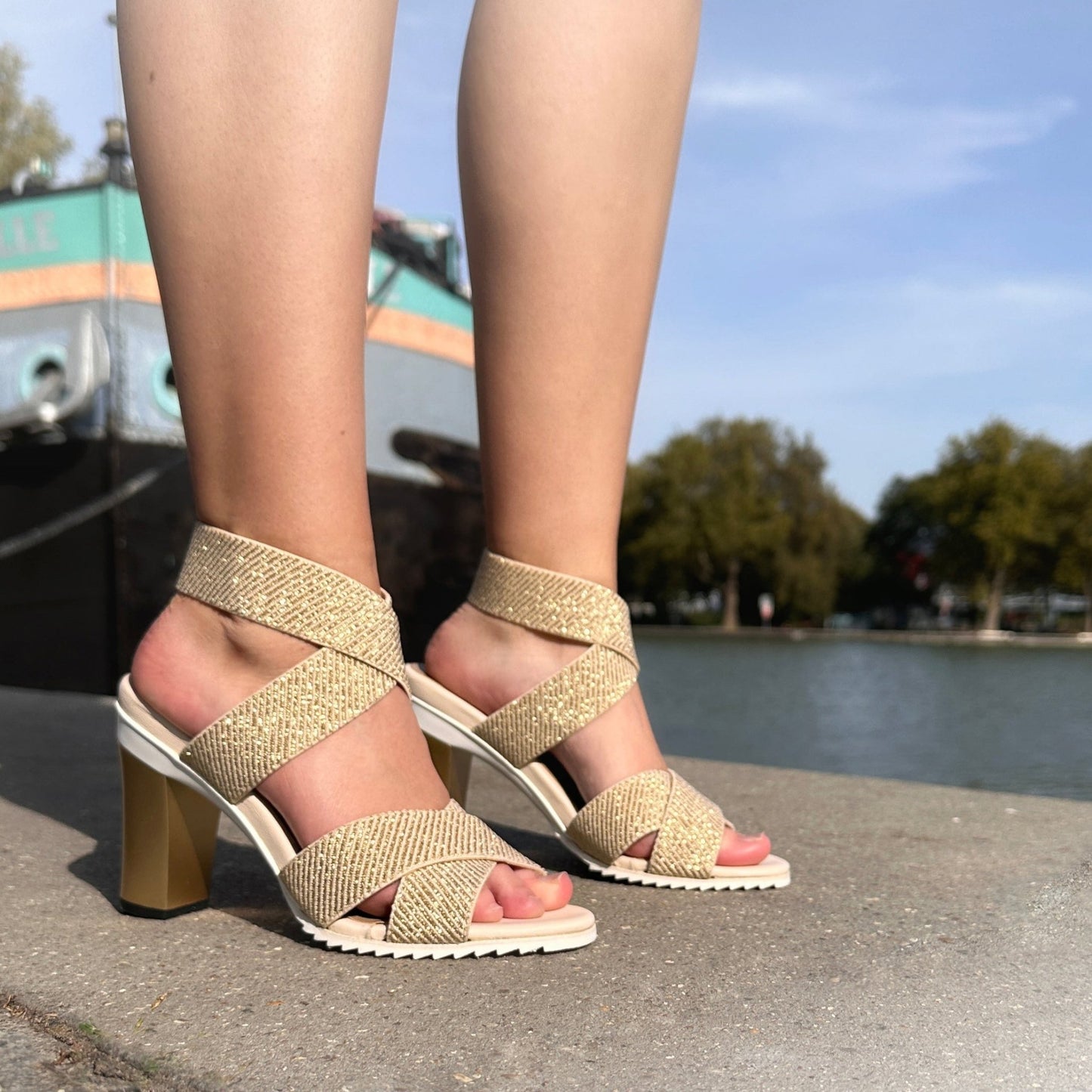 Sandale beige vegan