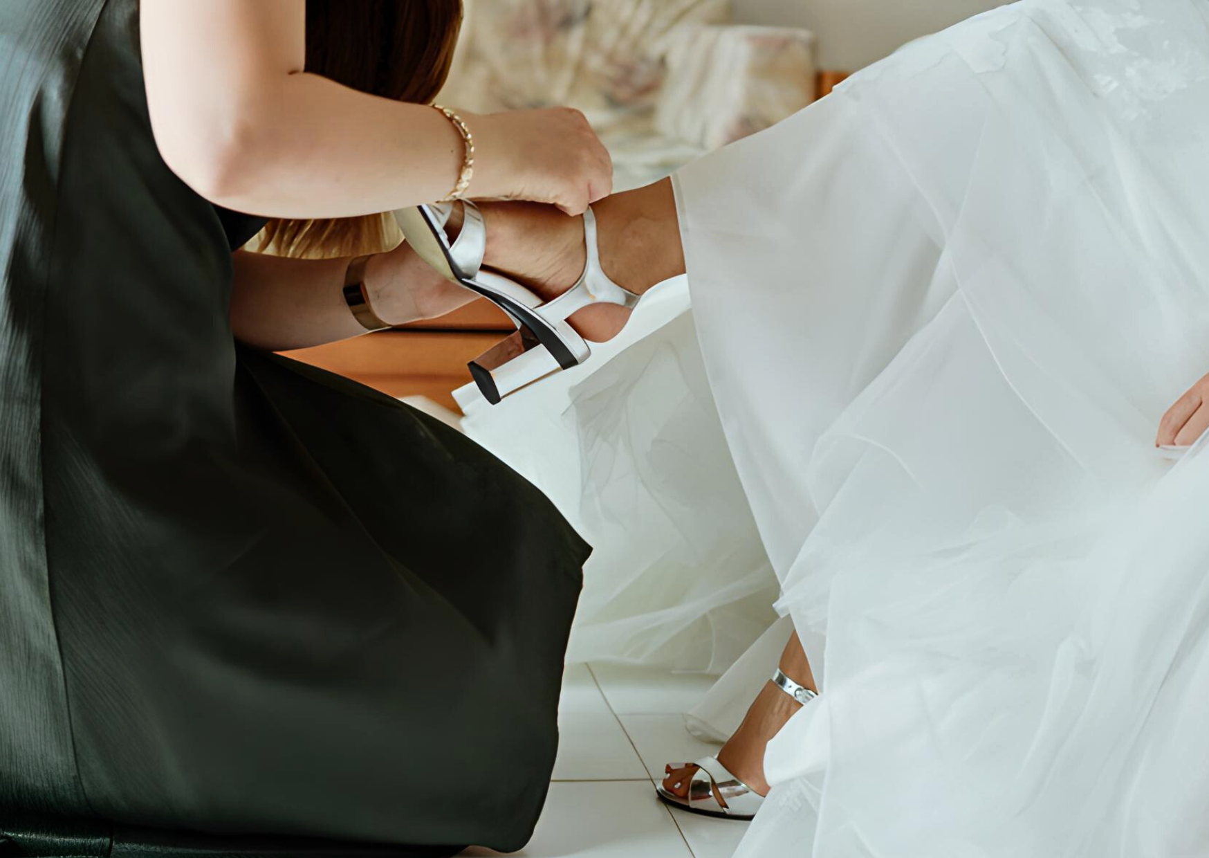 Comfortable and Adjustable Bridal Heels