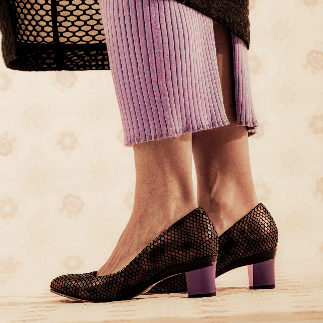 Ivy Bronze Beehive Almond Toe Pump
