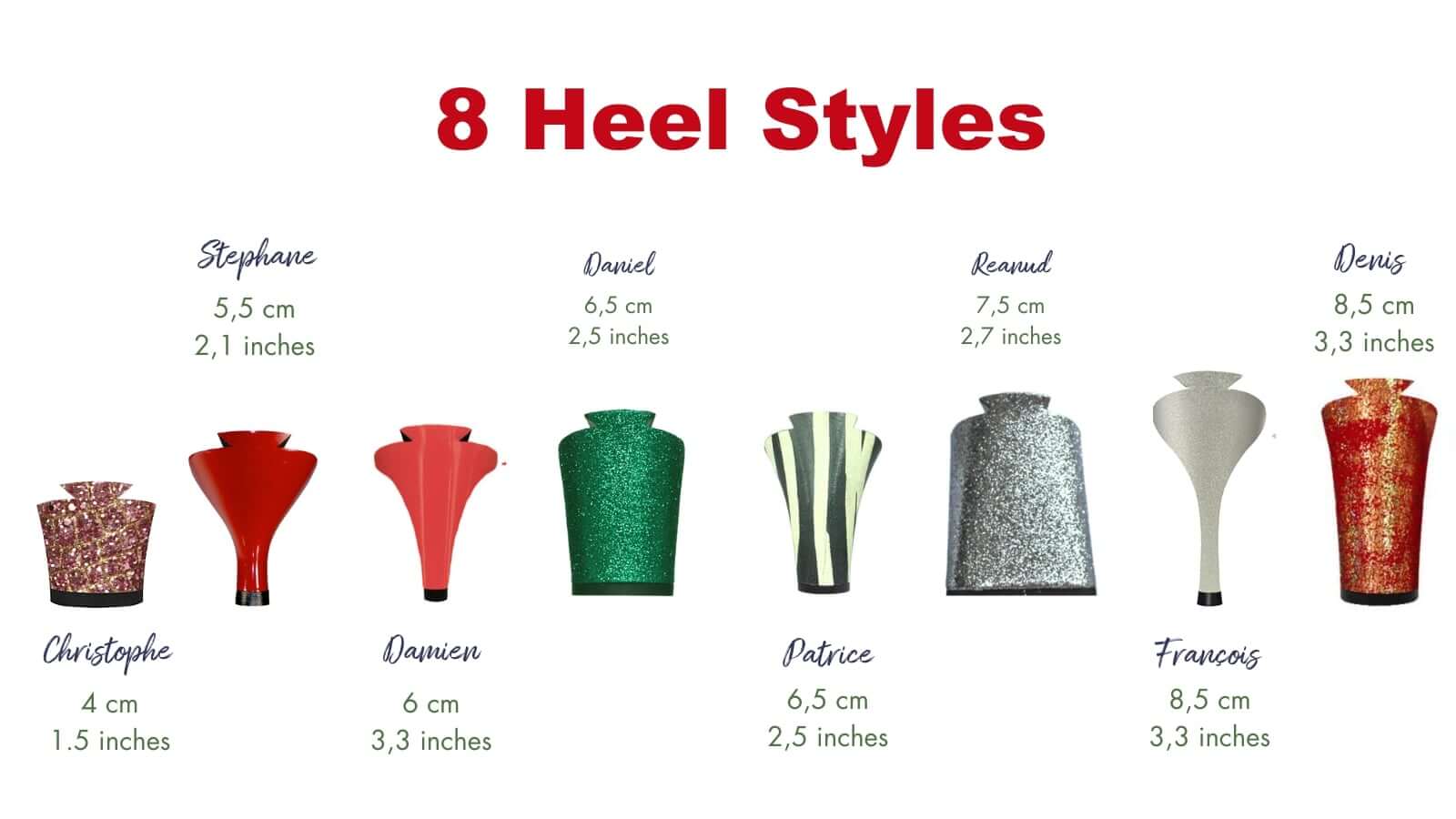 8 heel styles