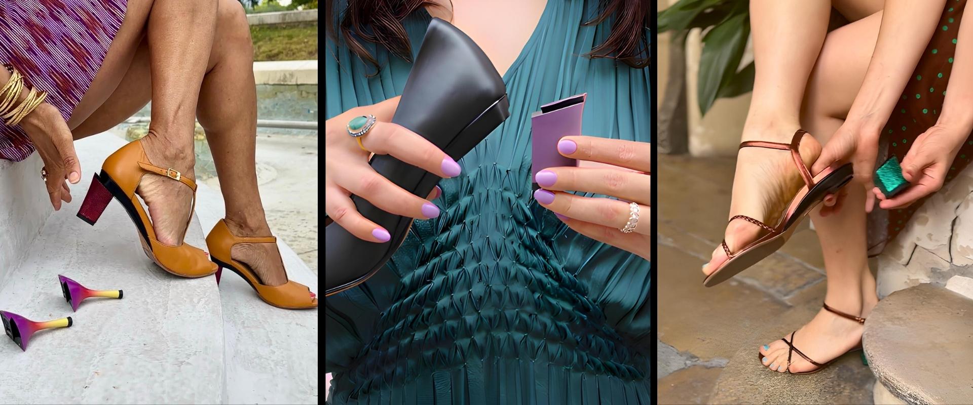 Talons interchangeables multi hauteurs et confortables TANYA HEATH Paris