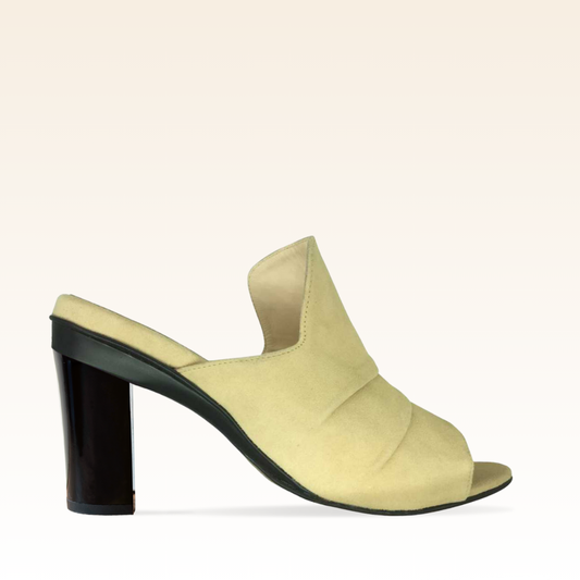 Cynthia Cream Velvet Mule