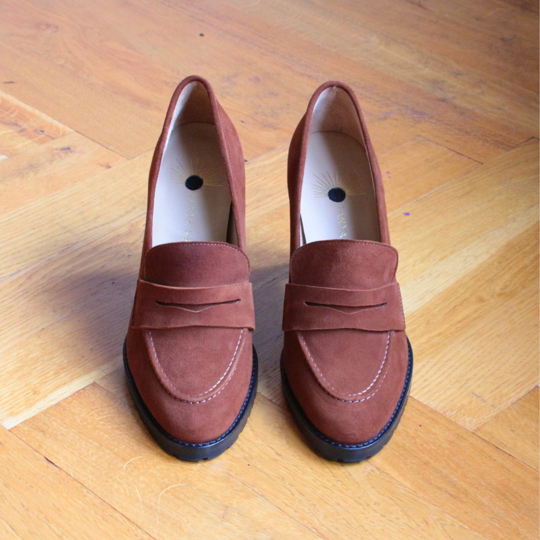 Emma Velvet Brown Loafer