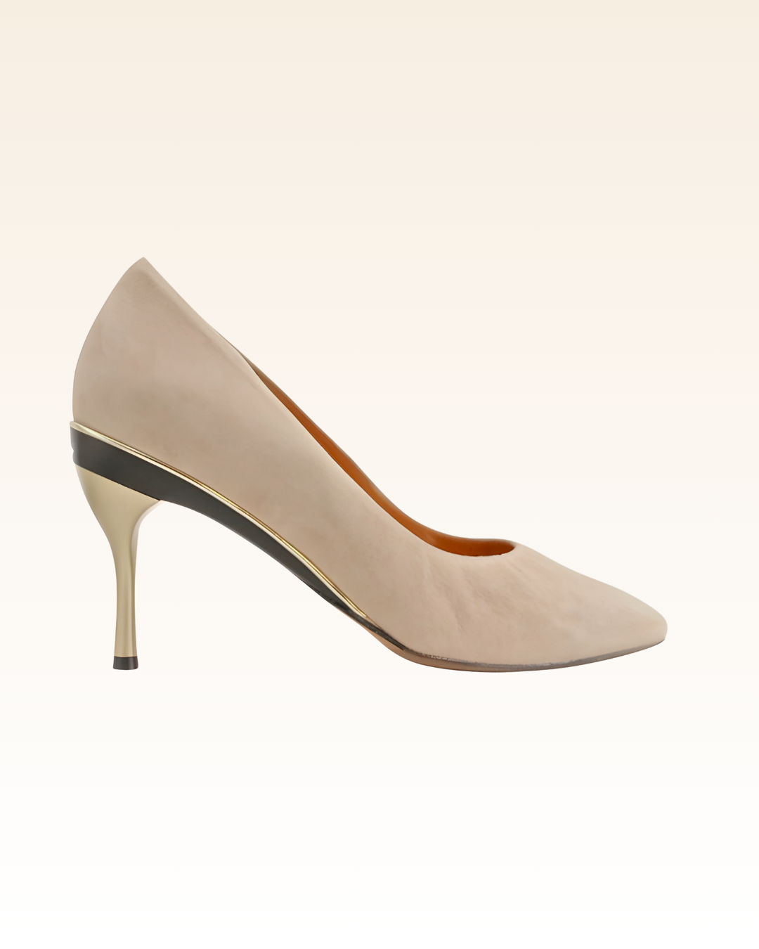 Franken-Pame Escarpin Velours Beige