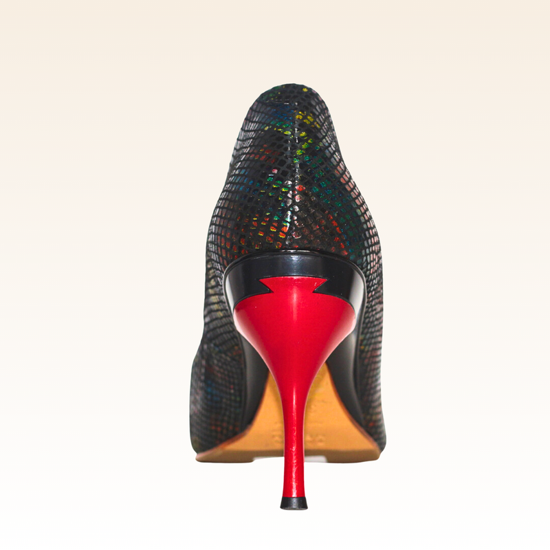 Ivy Ophedia Black and Multicolored Pump