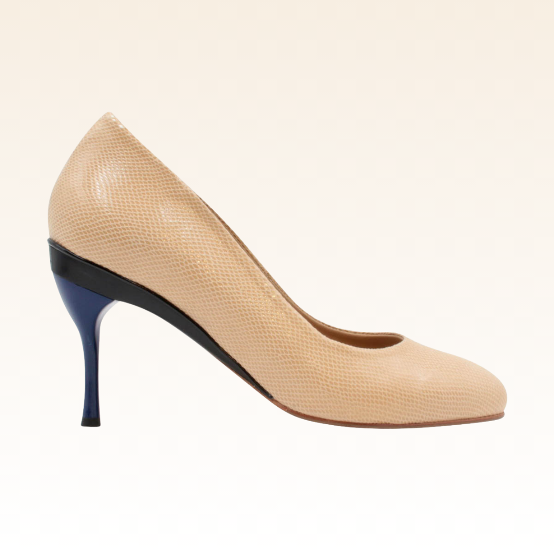 Ivy Sand Colored Almond Toe Pump