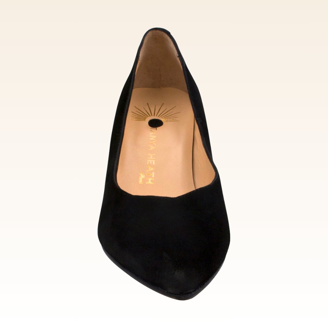 Adriana Escarpin Montant Velours Noir - Tanya Heath Paris