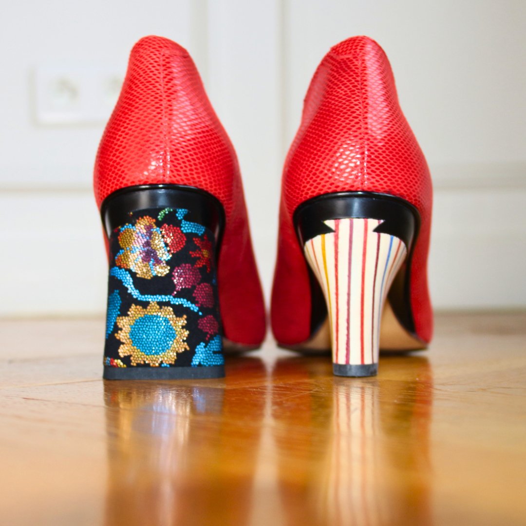 Escarpins rouge femme . Taille : 40. Cuir - Chaussures Escarpins rouge femme . Taille : 40. Cuir - Chaussures