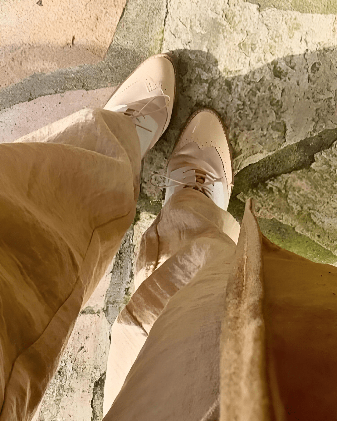 Charlotte derbies vernis blanc sable - Tanya Heath Paris