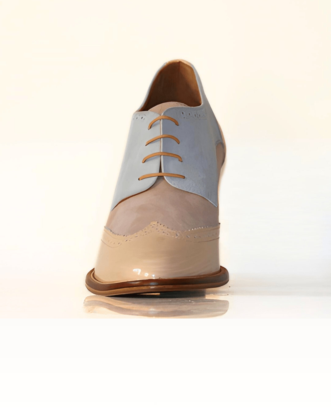 Charlotte derbies vernis blanc sable - Tanya Heath Paris