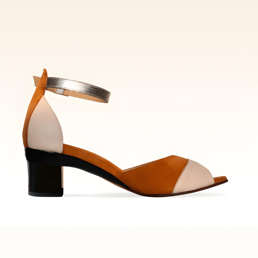 Coffret Balade : Sandale Blondie Terracotta et ses 2 paires de talons amovibles - Tanya Heath Paris
