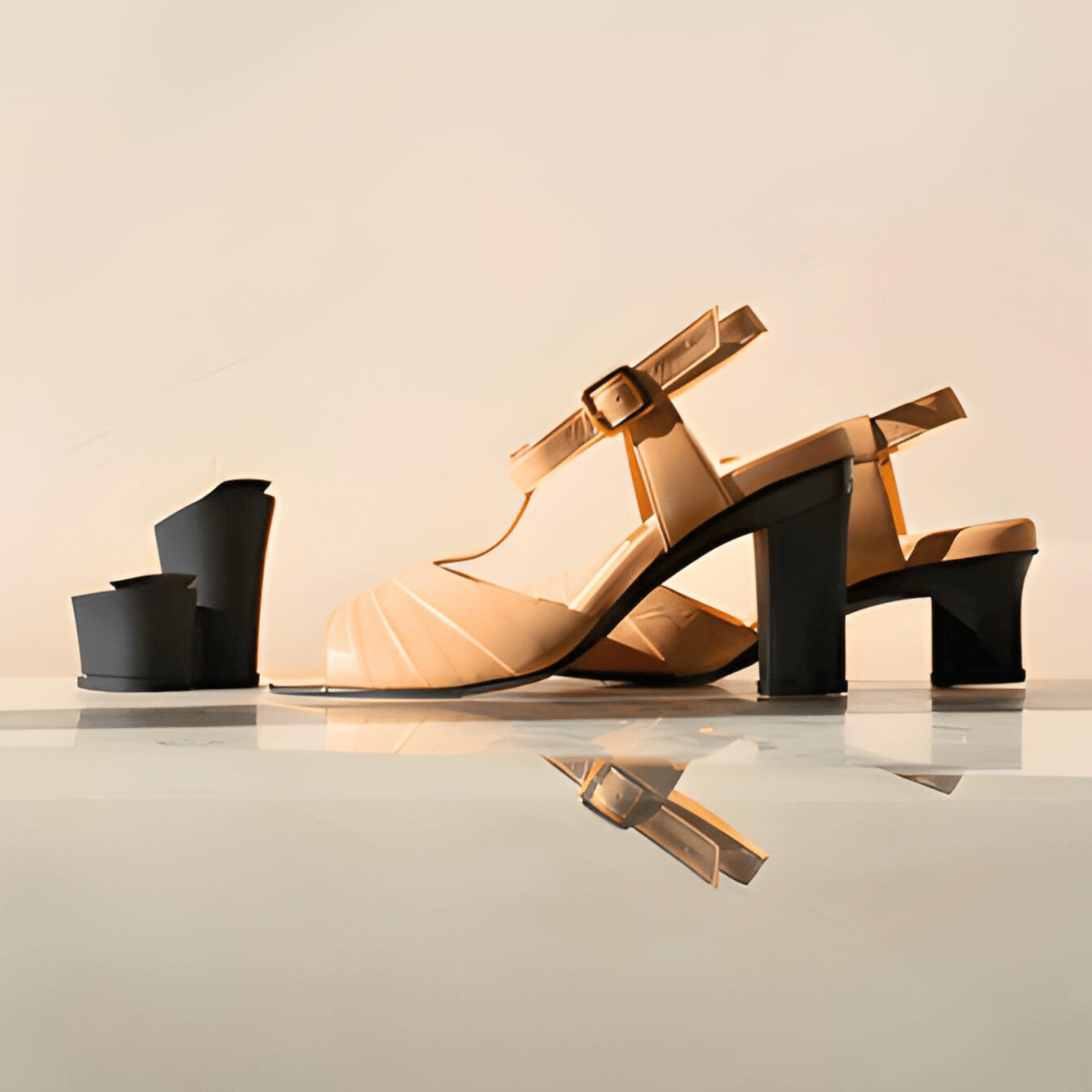 Coffret Franken Daphne Babies Créme et deux pairs de talons interchangeables - Tanya Heath Paris