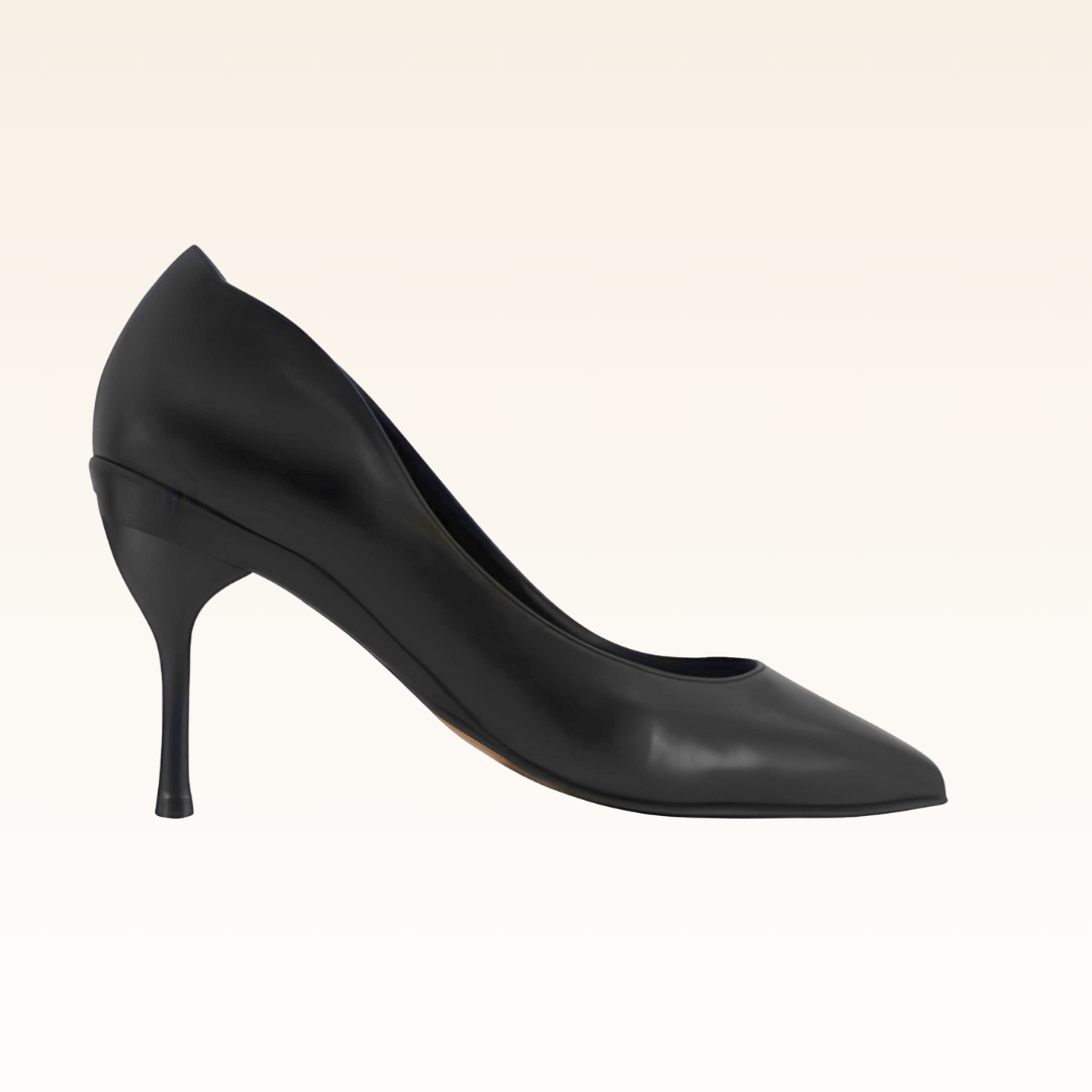 Coffret Glam: Escarpin Pointue Valérie Noir et ses 2 paires de talons amovibles - Tanya Heath Paris