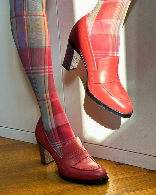 Emma Mocassin Rouge Pastel - Tanya Heath Paris