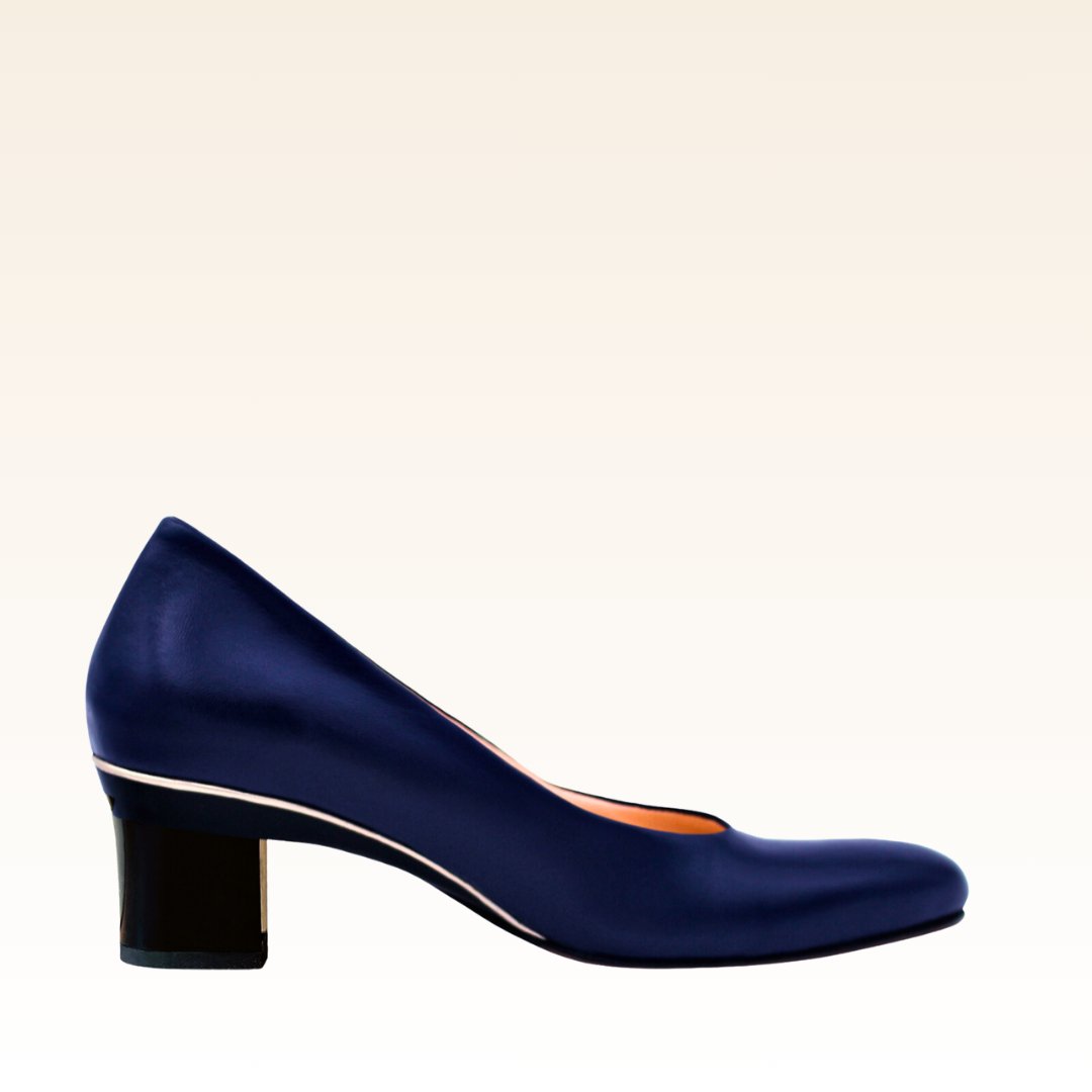 women navy blue dress shoes heels pumps business meeting Marc Fisher Zala