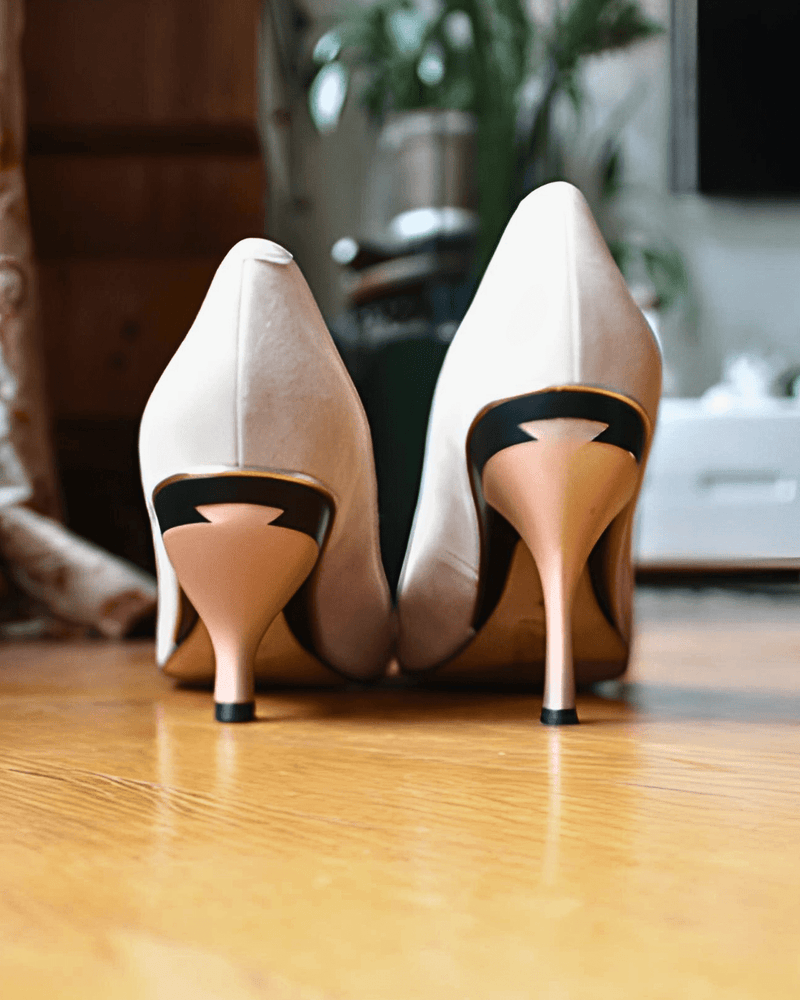 Franken - Pame Escarpin Velours Beige - Tanya Heath Paris