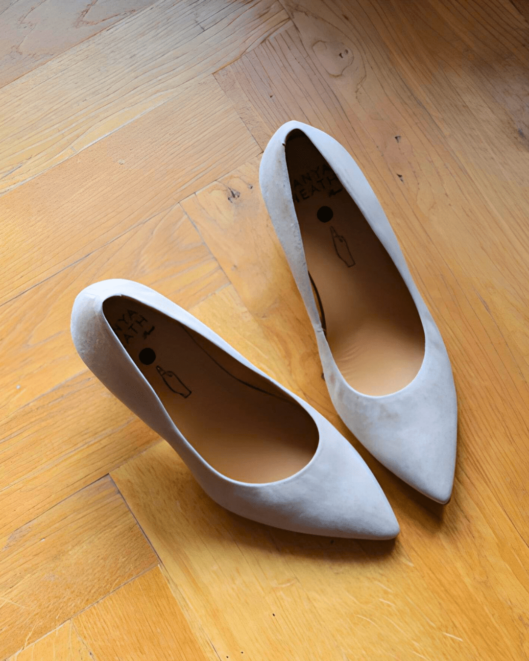 Franken - Pame Escarpin Velours Beige - Tanya Heath Paris