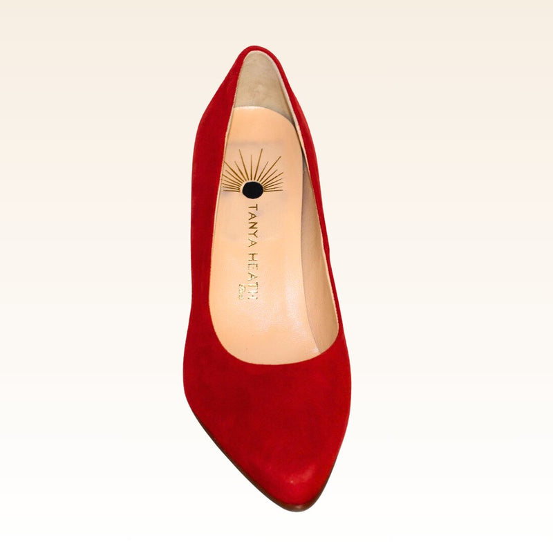Helen Escarpin Velours Brique - Tanya Heath Paris