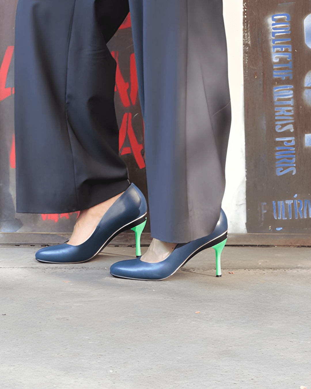 Ivy Escarpin bleu Marine - Tanya Heath Paris