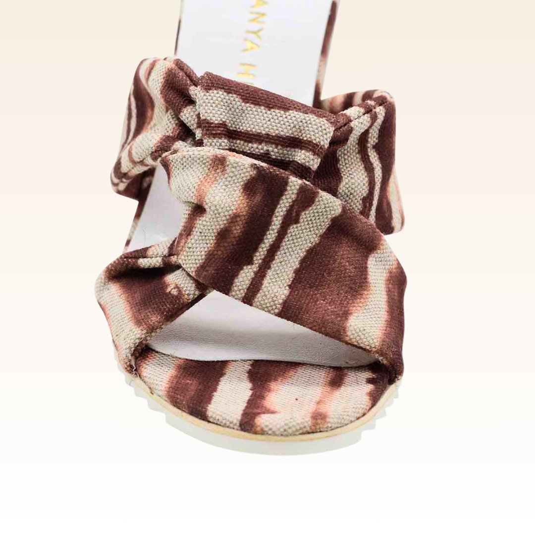 Mules vegan Manon tie dye brun - Tanya Heath Paris