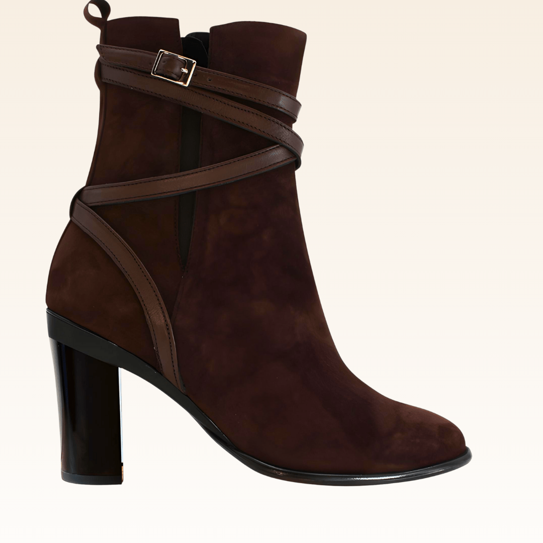 Virginia Bottine Velours Cola - Tanya Heath Paris