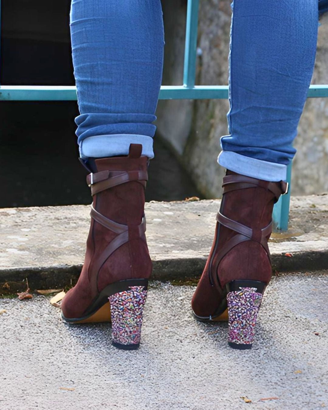 Virginia Bottine Velours Cola - Tanya Heath Paris