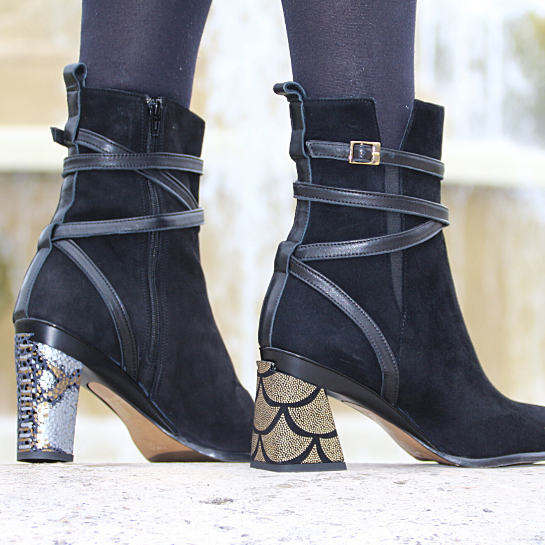 Bottines à talon amovible