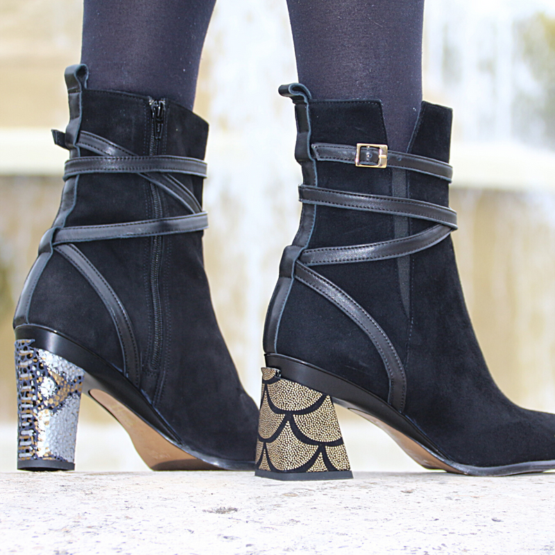 Bottines à talon amovible