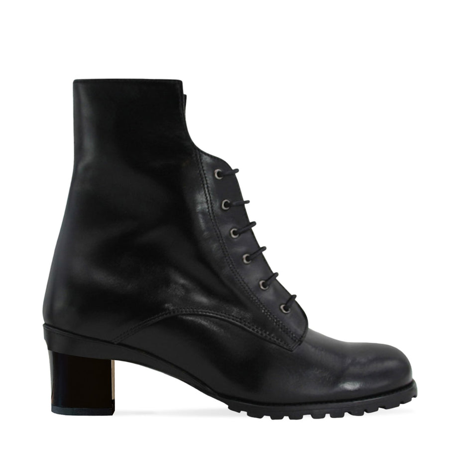 Eugenie Black Lace-up Boot