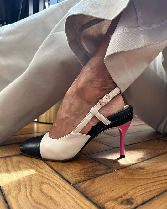 chaussure modele escarpin talon amovible