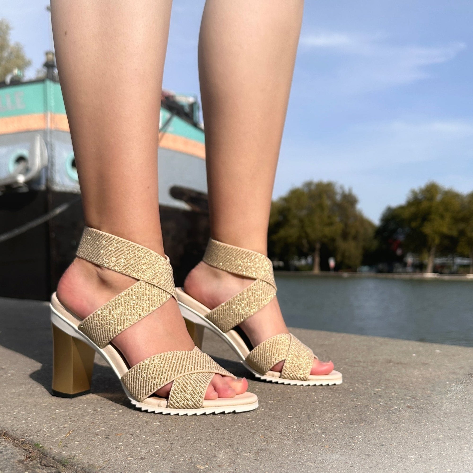 Sandale beige vegan