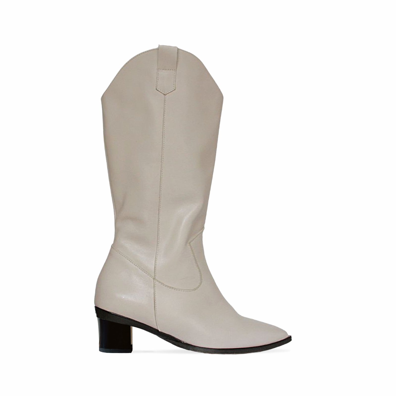 Bottes talon beige hot sale