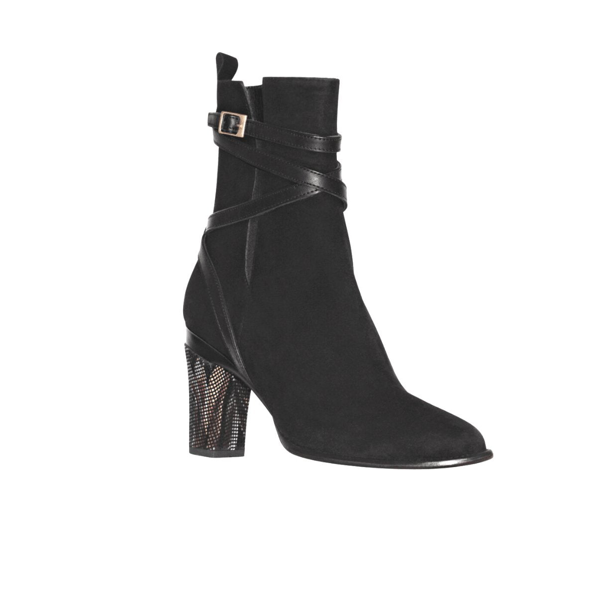 Boots velours sales noir